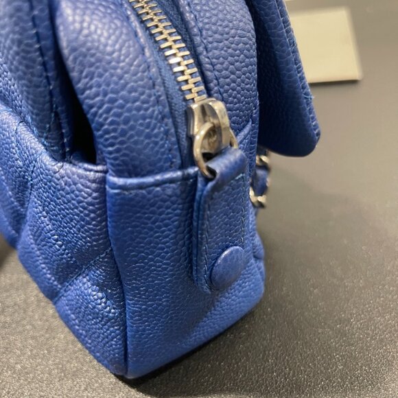 Chanel Caviar Quilted Jumbo Easy Flap Cobalt Blue (JB1101) - Picture 4 of 14